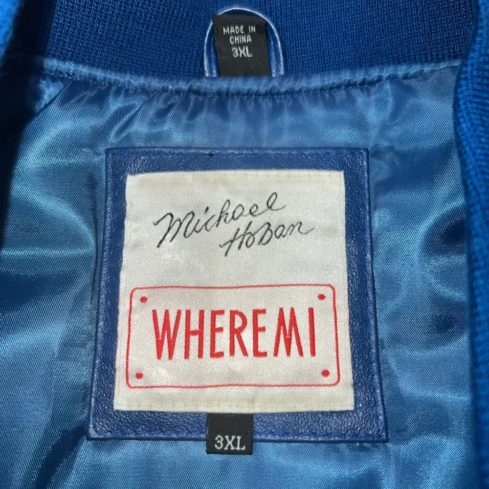 VTG 90s Michael Hoban Blue Leather U.S. AIR FORCE Wheremi Men's 3XL - Picture 5 of 6